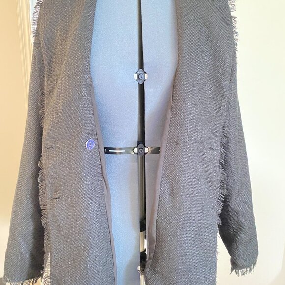 Bishop + Young Frayed Edge Belted Blazer - Picture 5 of 11